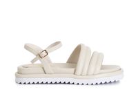 sandalias asimetricas beige 38