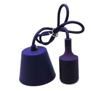 Portalámparas, cable y florón de silicona (12 colores)