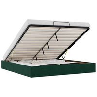cama matrimonial  cama para adulto  estructura de cama otomana sin colchon verde oscuro 180x200 cm