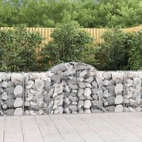 cestas de gaviones 2 piezas  gavion para piedras  gavion decorativo forma de arco hierro 200x50x80100 cm cfw574535