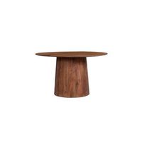 mesa redonda coleccion rimbaud efecto madera marron claro diametro 130 cm