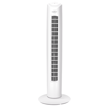 Aigostar Duke 33QRV - Ventilador de Torre, 3 Velocidades, Oscilación de 85º, Silencioso, Diseño Compacto, Fácil Instalación, 82 cm de Alto. Ventilador de Pie Portátil 45W, Color blanco