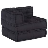 unidad de sofa modular tela gris antracita 210 x 70 x 56 cm vidaxl