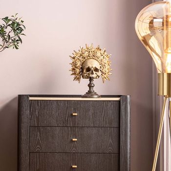 Objeto deco king skull 42cm