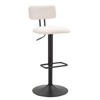 juego de 2 sillas de bar de tela blanca cm 41x475x85