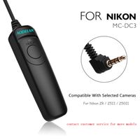 aodelan rs-n12 interruptor remoto cableado para camaras seleccionadas zr z5ii z50ii con conector remoto nikon de 35 mm reemplaza el nikon mc-dc3