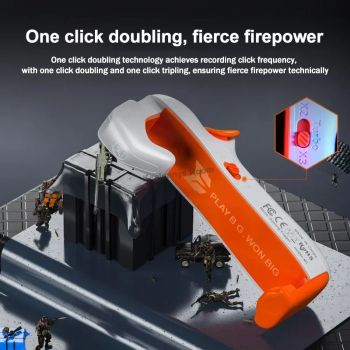 Gatillo de juego móvil M1, conversión de frecuencia, botón de vibración para juegos de disparo de doble potencia de fuego para mando de mando PUBG
