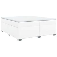 cama tapizada 200x200x46 cm tejido - blanco