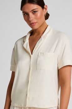 Hunkemöller Chaqueta de manga corta de jersey Essential Blanco