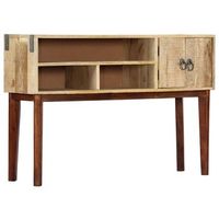 mesa consola de madera maciza de mango rugosa 115x30x76 cm vidaxl