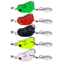 zanlure 5pcs 25cm senuelos de pesca de rana ojos de pez realistas resistentes al mordisco gancho afilado para lanzamien
