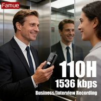 grabador de voz famue l12 grabacion continua 110h 1536kbps 360    surround profesional para clasereunionaccionamientoagujerantes