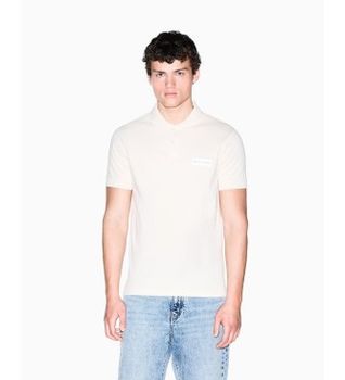 A|X Armani Exchange para hombre. XM002390AF13026U1074 Polo de algodón beige (XXL), Casual, Manga corta