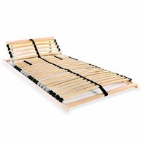 somier de laminas sin colchon con 28 listones 7 zonas 80x200 cm vidaxl