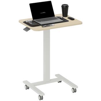 Escritorio Elevable Para Portátil De Acero Y Tablero, 65 X 48 X 68-108 Cm – Amarillo