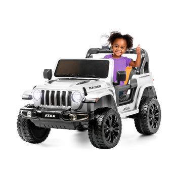 Coche 4x4 Eléctrico Ataa Raider 12v Blanco - Coche Eléctrico Infantil Para Niños Batería 12v Con Mando Control Remoto