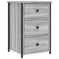 mesita de noche madera de ingenieria gris sonoma 40x36x60 cm vidaxl