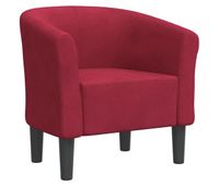 vidaxl sillon de terciopelo rojo tinto