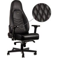 icon leather gaming chair - black black