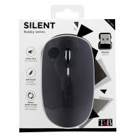 raton inalambrico tnb mwrubby2 1600 dpi ambidextro negro plata clic silencioso