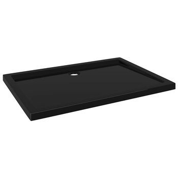 Plato De Ducha Rectangular Negro Abs 80x110 Cm Vidaxl