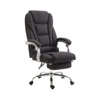 silla de oficina giratoria regulable en tela negro