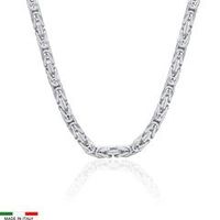 cadena bizantina para hombre en plata 925 57 mm