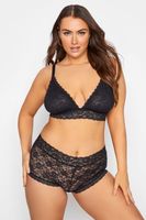 conjunto bralette y braga encaje negro