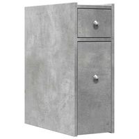 armario de bano  mueble de bano estrecho con ruedas madera gris hormigon