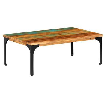 Mesa De Centro Madera Maciza Reciclada 100x60x35 Cm Vidaxl
