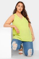 yours top sin mangas verde lima mujer curvy y tallas grandes yours