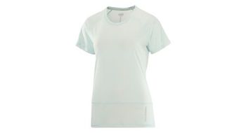 Camiseta tecnica de mujer salomon cross run verde claro