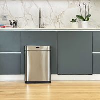 cubo de basura de cocina automatico plata  60l