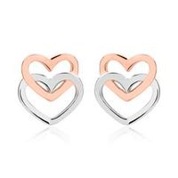 pendientes de plata 925 bicolor