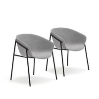 pack 2 sillas de comedor gris claro