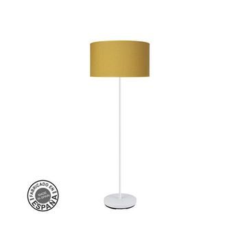 Pie De Salón 1xe27 Blanco Amarillo 163x40x40cm Moda
