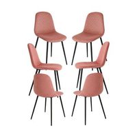 pack 6 sillas boide de terciopelo 8543503850 cm - rosa