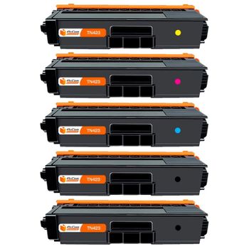 Pccom Essential Brother TN421/TN423/TN426 Tóner Compatible Negro/Cian/Magenta/Amarillo Pack 5