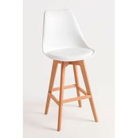 pack 2 taburetes synk de polipiel 1124943 cm - blanco
