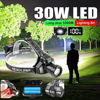2025, potente faro de luz fuerte, linterna frontal LED recargable de alta potencia, linterna frontal de largo alcance de 3500M para acampar y pescar