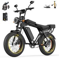 bicicleta electrica de 20 aairsk x5 fat bike r 48v 250w 15ah bateria extraible negra