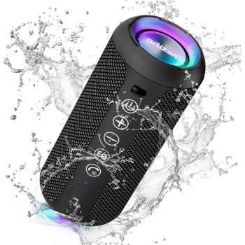 Ortizan X10 IPX7 Altavoz impermeable 5.3 Bluetooth inalámbrico Sonido HiFi Iluminación RGB 30 h de reproducción Empareja