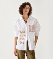 pennyblack para mujer 2621116173200 camisa canditi blanco 44 casual algodon manga larga