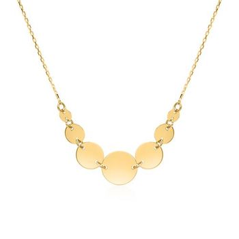 9 quilates cadena de oro para mujer, grabable