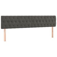 cabeceros terciopelo gris oscuro 180x7x7888 cm vidaxl