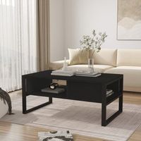 mesa de centro laukaa 100x60x45 cm - negro encasa