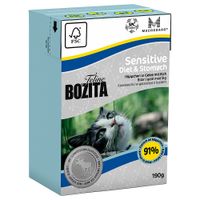 bozita feline tetra pak package 6 x 190g - diet  stomach - sensitive