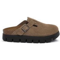 birkenstock sandalias boston chunky gray taupe calz s para mujer