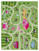 alfombra infantil bini verde 200 cm cuadrado