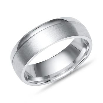 Anillo de plata 925 de alta calidad parcialmente mateado